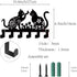CREATCABIN Cat Metal Key Holder for Wall Mounted Key Hooks Iron Key Hanger Holder with 6 Hooks Metal Key Hanging Organizer Black Rack Wall Decor f...