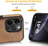 Classy Design Luxury Leather Phone Case for iPhone 12 Pro Max Non-Slip Grip Full Body Ultra Slim Protective Case (2020,6.7”) (Brown)...