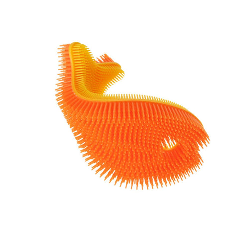 Innobaby Bathin' Smart Silicone Bath Scrub for Babies Toddlers and Adults in Double Sided Sensory Fish Shape, Gently Exfoliate Face and Body, Made...