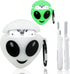 Compatible with AirPods Case Cover with Cleaner Kit, Luminous 3D Alien Case for AirPods 2nd/1st Generation, Cute Funny Anime Soft Silicone Shell P...