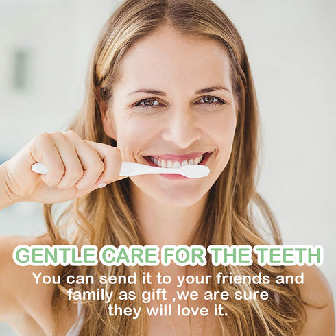 EasyHonor Extra Soft Toothbrush for Sensitive Gums, Micro Fur Manual Toothbrush with 20000 Soft Floss Bristle for Pregnant Women, Elderly and Gum ...