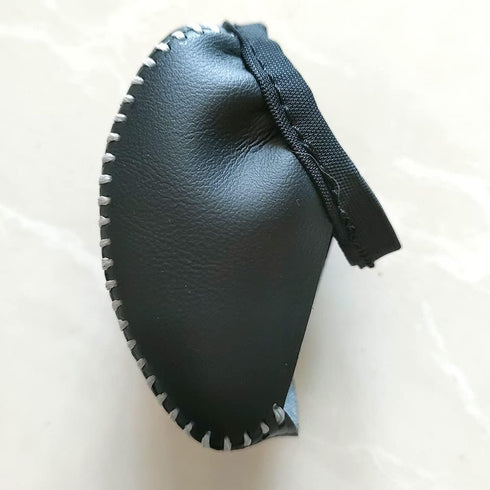 Car Gear Shift Knob Cover,Carbon Fiber Black with Black Stitches Leather Gear Shit Cover for 2019-2022 Toyota RAV4...