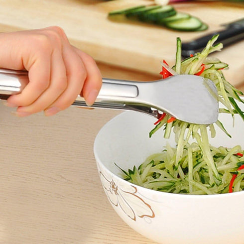 Tenta Tenta Kitchen Tongs Stainless Steel Buffet serving utensils Salad BBQ Tongs Heavy Duty Serving Food Tongs for Frying,Cooking,Clipping Toast ...