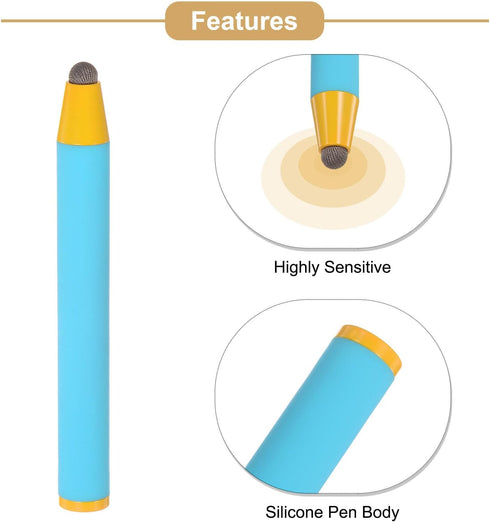 MECCANIXITY Stylus Pens for Touch Screens Crayon Stylus Pen Silicone Universal Capacitive Stylus for All Touch Screen Devices, Blue...