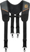 WOLF WTH2115 Padded 4-point Suspenders for Tool Work Belt | Universal Breathable Comfort Lightweight | Contractors Handyman | Pain Stress Relief W...
