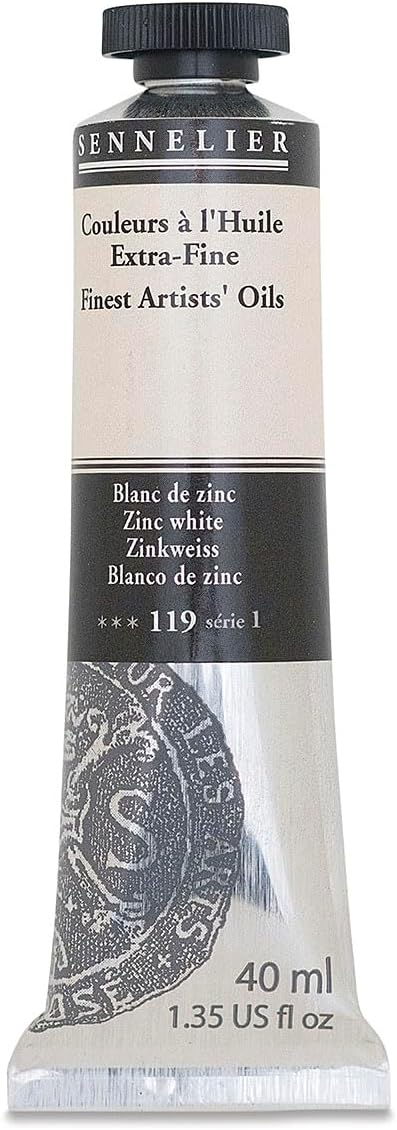 Sennelier Artists Color Oil Paint, 1.35 Fl Oz (Pack of 1), Zinc White S1...