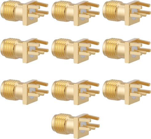 10Pcs SMA Female Jack Connector Brass PCB Clip Mount SMA Female Base...