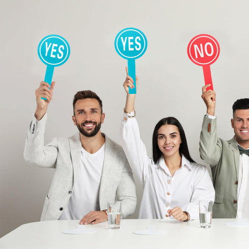 no Paddle 4pcs Classroom Voting Paddles Yes or No Paddles Answer Paddles Mini White Boards Teacher Judging Board for Handy Teacher Classroom Event...