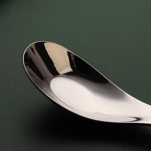 Thick Heavy weight Dinner Soup Spoons,Stainless Steel Tablespoons,Chinese Silver Spoon,Heavy Duty Asian Thick Long Handle Spoons,7.1 inches,Set of...