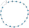 Aqua Blue Evil Eye Beads Anklet Bracelet on 925 Sterling Silver Adjustable 8.5" - 9.5"...