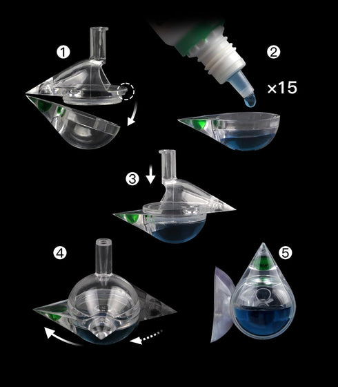 Aquarium CO2 Acrylic Drop Checker CO2 Indicator (Tear Drop & 15ml)...