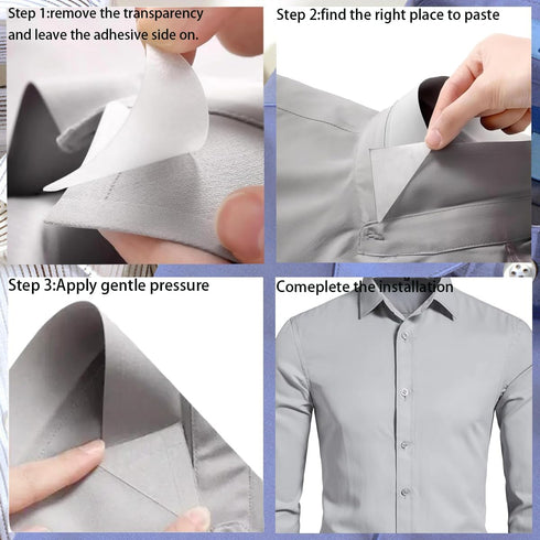 50/100/200 PCS Collar Stays for Men's Dress Polo Shirts,No Curl Collar Polo Shirt Collar Stays,Collar Triangle Patch,Polo Collar Stays...