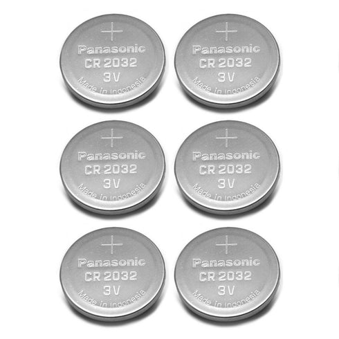 Panasonic CR2032 3V Lithium Coin Battery (Pack of 6)...