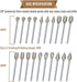 Stone Carving Set Polishing Diamond Burrs, Rotary Tools Accessories Grinding Burrs with 1/8 inch Shank For Carving, Engraving, Grinding, Polishing...