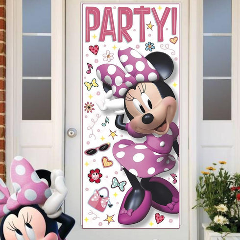 AMSCAN Unique 79251 Disney Iconic Minnie Mouse Door Party Poster, 2.25' (27") x 5' (60") 1ct, Multicolor,Bedroom...