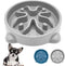 Slow Feeder Dog Bowls Non Slip Puppy Bowl Durable Dog Puzzle Feeder Bloat Stop Dog Food Bowls for Puppy and Small Dogs, BPA Free, 1 Cup, Grey...