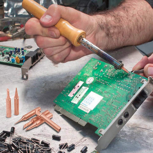 Mesee 12 Pcs Soldering Iron Tip Kit, Lead-Free Copper 900M Solder Tips Replacement Welding Head Tool Accessories for Hakko, Radio Shack, TENMA, AT...