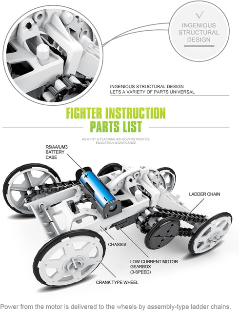STEM Kits for Kids, 4WD Climbing Vehicle STEM Projects for Kids Ages 8-12 | Electronics Circuits Engineering and Science Experiments for Teens | D...