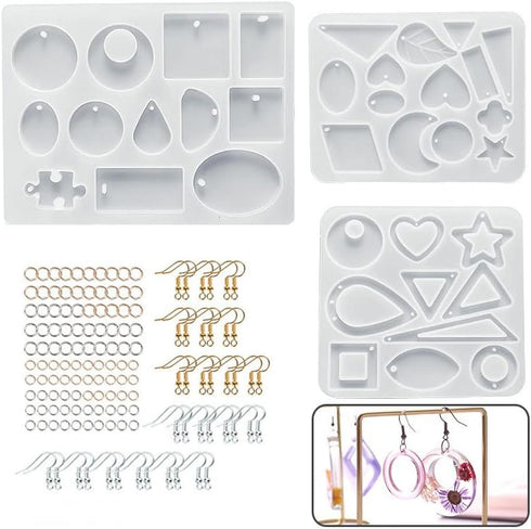 Epoxy Resin Moulds Silicone,Resin Kits for Beginners,143 Pcs Resin Accessories,Resin Jewellery Making Kit,Resin Mold,Moulds for Resin Casting,Pend...