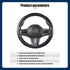 Pack-2 Car Steering Wheel Covers, Carbon Fiber Steering Wheel Protectors, Universal Non Slip Steering Wheel Covers (Black)...