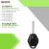 SCITOO Uncut Transponder Ignition Car Key 1997-1998 for BMW for 318i 1.9L, 2001-2005 for BMW for 320i 2.2L, 2000 for BMW for 323Ci 2.5L LX8 FZV LX...