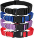 4 Pack Nylon Dog Collars, Classic Adjustable Pet Dog Collar for Small, Medium and Large Dogs, M(Black, Blue, Red, Purple)...
