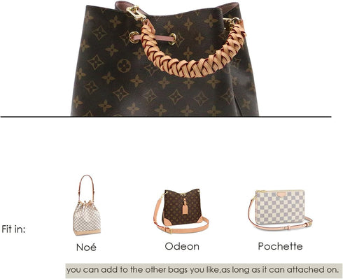 Genuine Leather Braided Handle compatible with Neonoe Strap for Metis Noe BB NM Beaubourg Hobo...