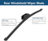 Rear Windshield Wipers Blade Arm Set for Hyundai Elantra GT 2013-2017 / Hyundai Elantra 2012-2017 Back Glass Wiper Arm Blade Replacements All Seas...