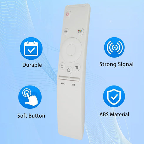 Universal Remote Control BN59-01260A -White- fit for Samsung Smart TV UN40KU6300FXZA UN40K6250AFXZA UN43KU6300FXZA UN49K6250AFXZA UN49KU650DFXZA...
