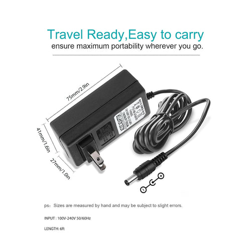 18V AC DC Power Supply Adapter Charger Cable Cord Fit for Hyperice Hypervolt 2 Pro,Hypervolt 2 53200 038-00,Hypervolt Go 55000 001-00,Hypervolt Go...