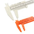 uxcell Vernier Caliper 80mm 150mm Mini Double Scale Plastic Ruler Measuring Tool White Orange 1 Set...