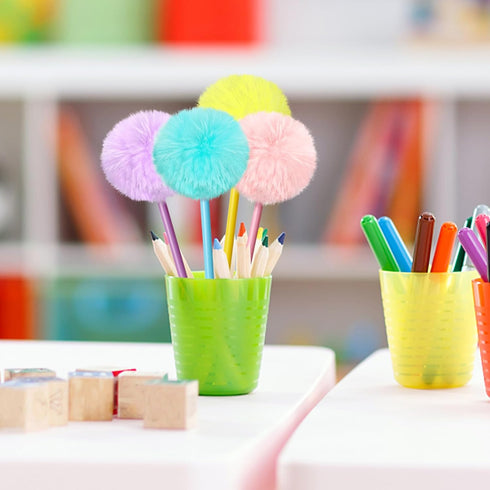 12 Pack Pom Pom Pens Creative Colorful Fluffy Ball Pen,Cute Fluffy Pen for Girls Party Supplies,School Office Use...