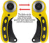WORKLION Ergonomic Rotary Cutter Set: Safety Lock, 2 Replacement Blades for Sewing, Quilting, Scrapbooking & Arts & Crafts...