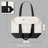 TOPDesign 1 | 3 | 6 | 30 Pack Canvas Tote Bag with an External Pocket, Reusable Grocery Shopping Bag, Top Zipper Closure, Daily Essentials (Black/...