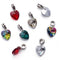 KISSITTY 50-Piece Glass Dangle Heart Pendants Large Hole Randomly Assorted Color 1 inch (25mm with Bail Hanger) Fit European Style Jewelry Making...