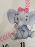 Baby Monthly Milestone Blanket Twins Girl Pink Boy Blue Elephant Newborn Nursery Decor Photo Props Shoots Photography Growing Toddlers Soft Fleece...