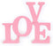 Wooden Love Sign Table Top Sign Freestanding Decorative Letter for Wedding Party Home Decor Pink...