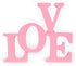 Wooden Love Sign Table Top Sign Freestanding Decorative Letter for Wedding Party Home Decor Pink...