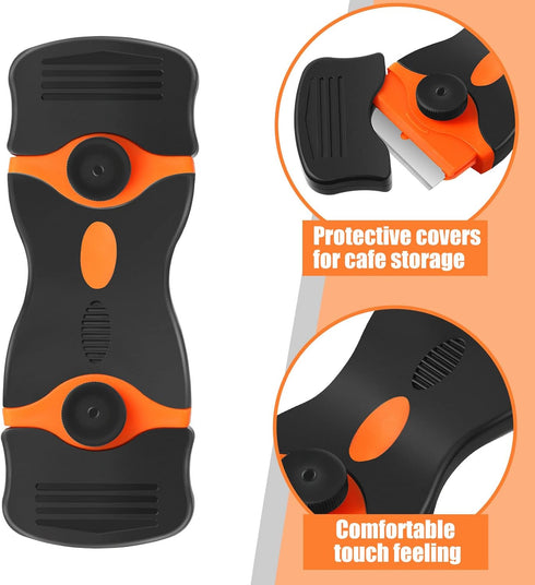 9 Pcs Plastic Scraper Tool Sticker Scraper Tool Plastic Razor Blade Scraper Plastic Pick Plastic Scraper Non Scratch Tool Putty Knife for Window F...