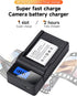 3 Pack BP-70A Replacement Batteries with Charger for Samsung BP70A BP 70A WB30F, WB35F, WB50F, DV150F, ST150F, MV800, ES65, ES67, ES70, ES71, ES73...