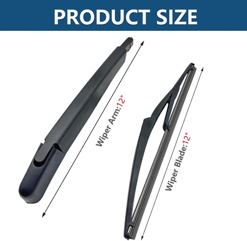 Rear Windshield Wipers Blade Arm Set for Mercedes-Benz ML-class, 2006-2015 ML350, 2007-2011 ML320, 2008-2011 ML450, 2008-2014 ML 550, GLE 63 AMG 2...