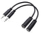 Cable Matters Combo-Pack 2.5mm and 3.5mm Headphone Adapter Kit (2.5mm to 3.5mm Adapter and 3.5mm to 2.5mm Adapter) in Black - 4 Inches......