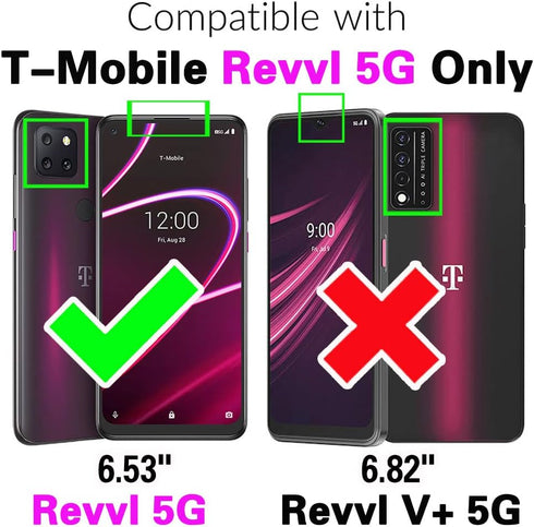 Asuwish Phone Case for T-Mobile Revvl 5G Cover Hybrid Rugged Shockproof Drop Proof Full Body Protective Heavy Duty Mobile Cell Accessories Tmobile...