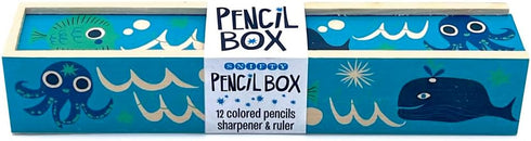 Pencil Box Oceanic Friends, Organizer, ocean friends pencil box + colored pencils...