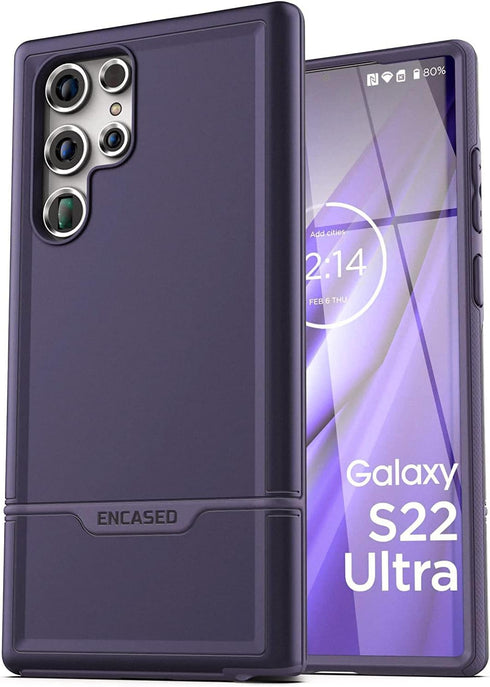 ENCASED Protective Hybrid Case for Samsung Galaxy S22 Ultra (Rebel Series) - Purple...
