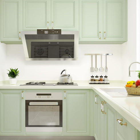 CRE8TIVE Sage Green Wallpaper Stick and Peel 12"x80" Self Adhesive Matte Light Green Contact Paper for Countertops Waterproof Solid Color Green Re...