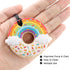 Rainbow Donut Sensory Chew Teether for Boys and Girls,Food Grade Silicone Safety Chewy Teething Toy for Kids with Autism, ADHD,Oral Motor,Teething...