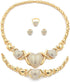 Giffor 14K Gold Filled Jewelry Set Necklaces For Women Bracelets Stud Earrings And Rings Sweetheart Gifts...