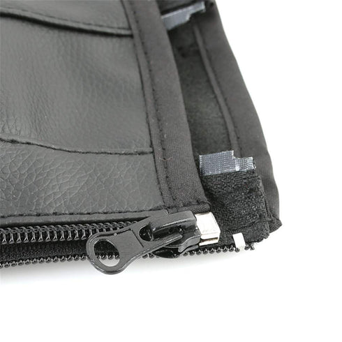 MINILUJIA Baby Stroller Armrest Bumper Handlebar Sleeve Cover Universal Handle Cover DustProof Protect PU Leather Case with Removable Zipper Black...