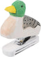 MAGICLULU Mini Desktop Stapler Funny Stationery Carved Wooden Stapler Paper Fasteners Stapler Paper Stapling Tool Ducks Animal Stapler Decorative ...